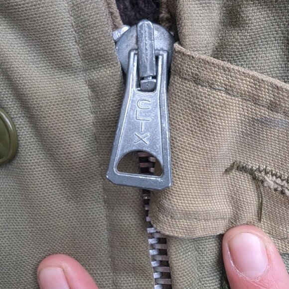 Vintage Canadian Military Army Parka Olive Green Combat Field Jacket Lined - Picture 7 of 12